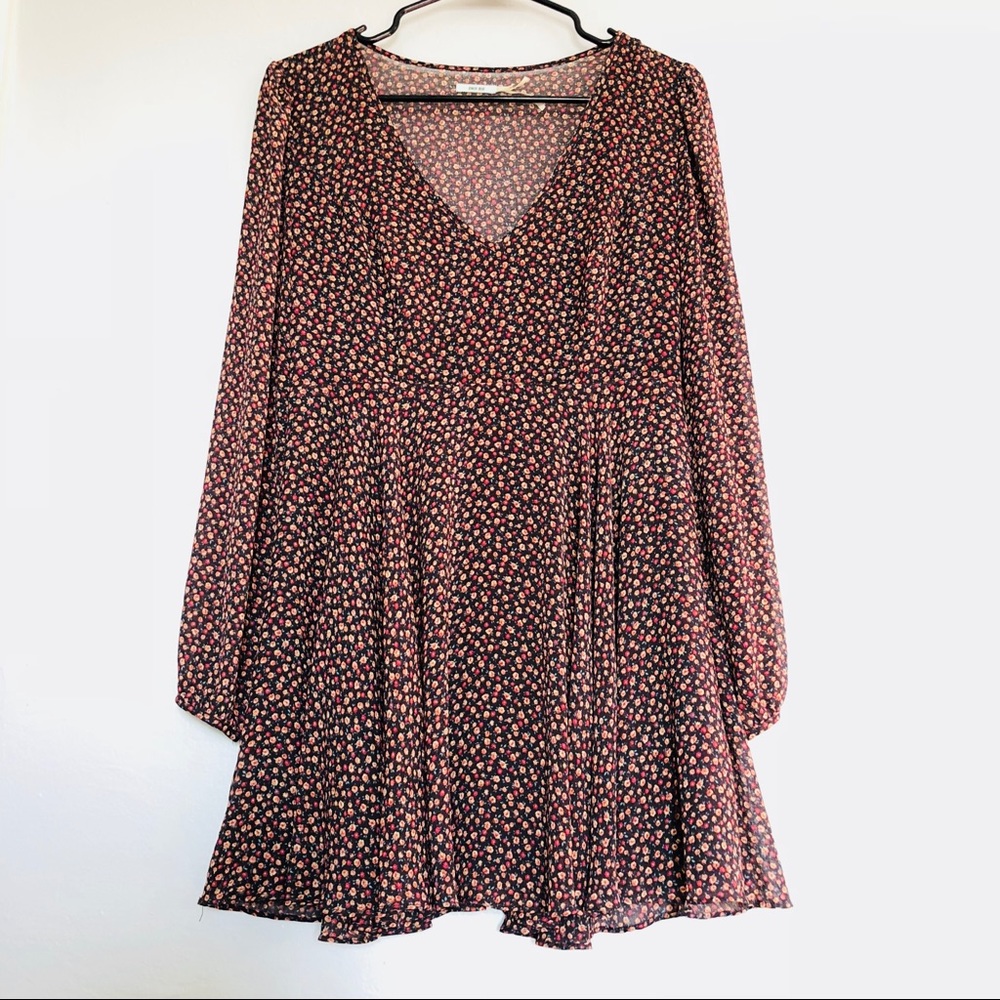 kimchi blue mini floral trapeze dress